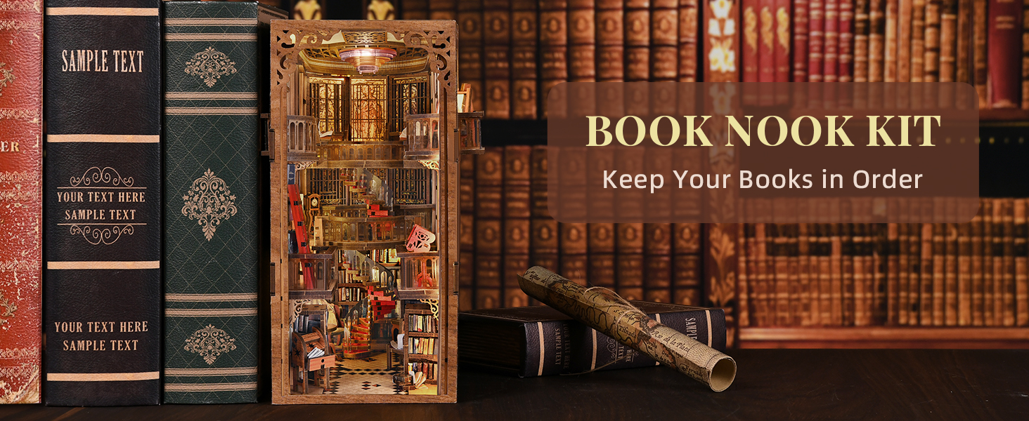 Amazon.com: CCCDF Abbey Library Book Nook Kit, Ancient Vintage